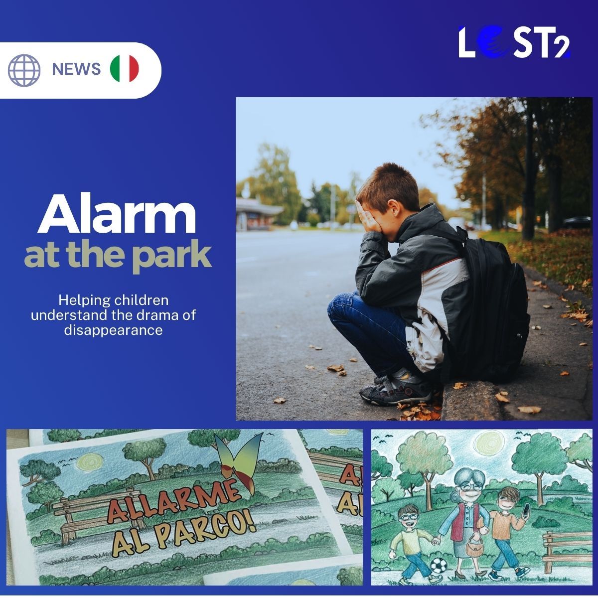 A comic strip to help children understand the drama of disappearance